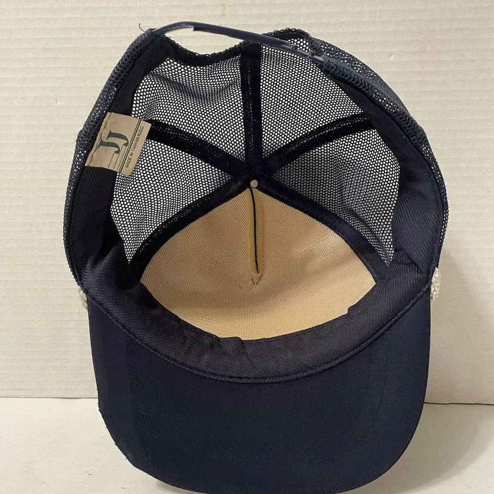 B-17 Airplane Military Trucker Hat Snapback Mesh Navy Blue Cap‎